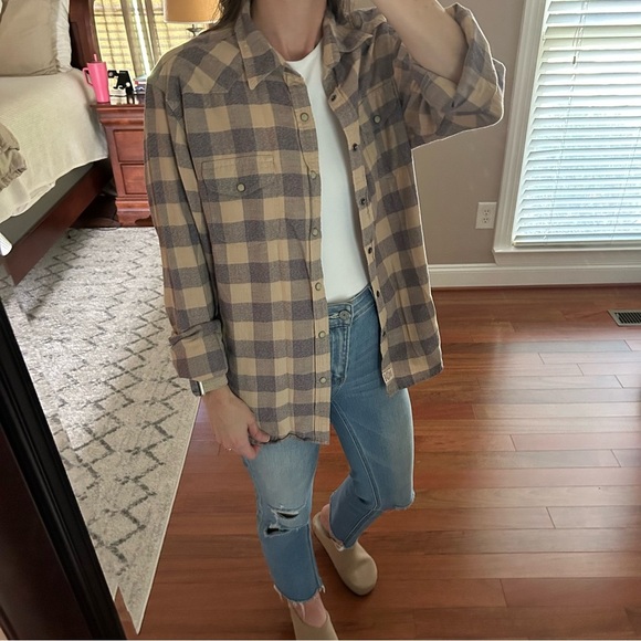 Lucky Brand Tops - LUCKY BRAND Checkered Snap Front Layering Shirt